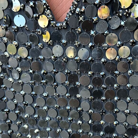 NWT $1,498 RETROFETE PERRI EMBELLISHED Crystal Sequin Sleeveless Maxi Gown M - Picture 6 of 11